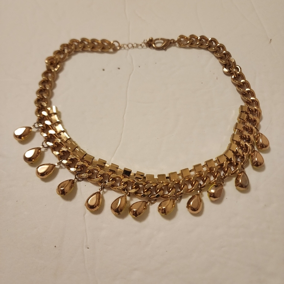 Treska Cuban Link Metal Beaded Statement Necklace - Picture 4 of 4